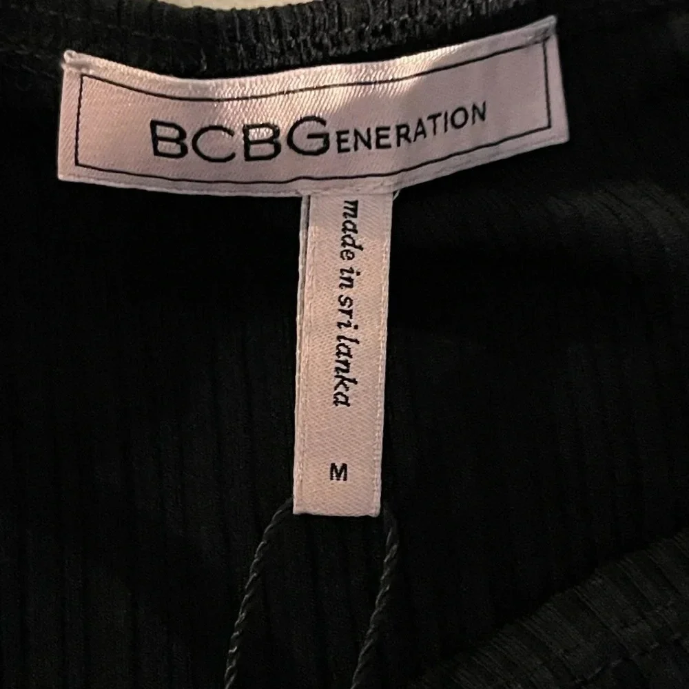 BCBGENERATION Square Neck Tie Strap Bodysuit, Black, Medium, NWT - Picture 9 of 12